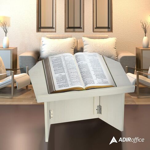 Adir Foldable Tabletop Podium - Wooden Portable Presentation Podium, Pulpit, Lectern Book Stand for Reading in Churches, Restaurants, and Classrooms (Mahogany) in Kuwait
