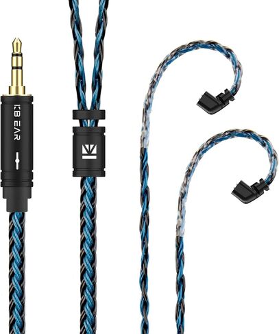 KBEAR ST16 Plus Long IEMs Earphone Cable with QDC-Type Pin for KZ ZSN/ZSN PRO/EDX PRO/ZS10 PRO/ZSN PRO X/ASX/ZSX/ZAS/ZVX/AS16/ZAR/DQS/ASX/D-Fi/Krila/PR1 PRO/PR2/ZEX CCA CRA/C12/C10 PRO (QDC 3.5MM) in Saudi Arabia