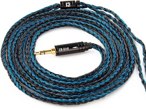 KBEAR ST16 Plus Long IEMs Earphone Cable with QDC-Type Pin for KZ ZSN/ZSN PRO/EDX PRO/ZS10 PRO/ZSN PRO X/ASX/ZSX/ZAS/ZVX/AS16/ZAR/DQS/ASX/D-Fi/Krila/PR1 PRO/PR2/ZEX CCA CRA/C12/C10 PRO (QDC 3.5MM) in Saudi Arabia
