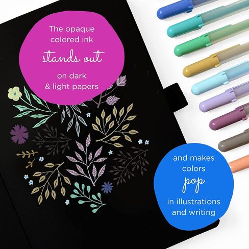 SAKURA Gelly Roll Moonlight 06 Gel Pens - Fine Point Ink Pen for Journaling, Art, or Drawing - Assorted Earth & Jewel Tone Ink - Fine Line - 10 Pack in Saudi Arabia