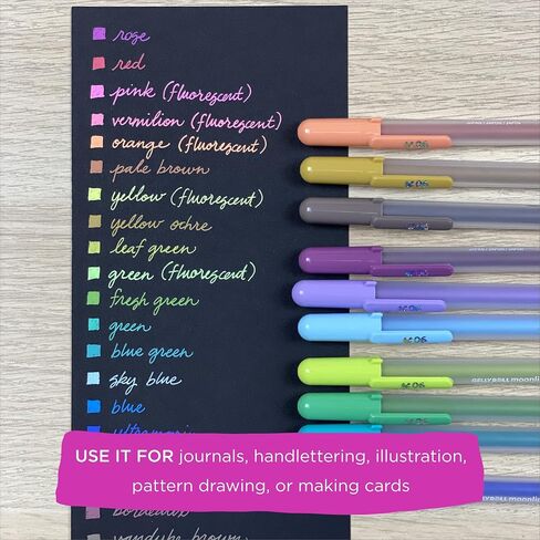 SAKURA Gelly Roll Moonlight 06 Gel Pens - Fine Point Ink Pen for Journaling, Art, or Drawing - Assorted Earth & Jewel Tone Ink - Fine Line - 10 Pack in Saudi Arabia