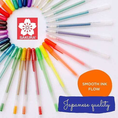 SAKURA Gelly Roll Moonlight 06 Gel Pens - Fine Point Ink Pen for Journaling, Art, or Drawing - Assorted Earth & Jewel Tone Ink - Fine Line - 10 Pack in Saudi Arabia