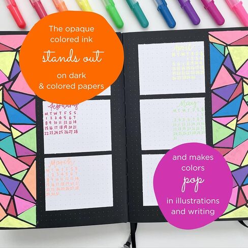 SAKURA Gelly Roll Moonlight 06 Gel Pens - Fine Point Ink Pen for Journaling, Art, or Drawing - Assorted Earth & Jewel Tone Ink - Fine Line - 10 Pack in Saudi Arabia