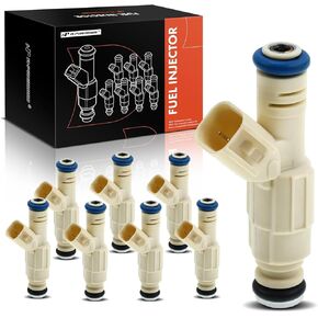 A-Premium Fuel Injectors Compatible with Ford Expedition 2003-2004, V8 4.6L, Gas, Set of 8, Replace# 0280156041
