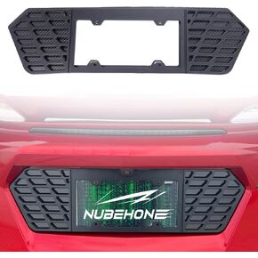 Upgraded C8 License Plate Frame Fit for Corvette C8 2020 2021 2022 2023 2024 2025 Stingray Z51 Aluminum License Plate Frame with Carbon Fiber Background C8 Corvette Accessories