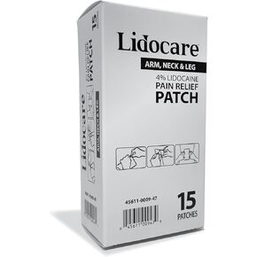 Lidocare Arm, Neck & Leg 4% Lidocaine Pain Relief Patch 15 Count