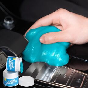 CLICK CLEAN 2Pcs Cleaning Gel for Car, 7oz Car Detailing Tools, Car Cleaning Putty Gel, Car Interior Cleaner Universal Dust Cleaner for Keyboard, Laptop, Car Air Vents (Bluebell)