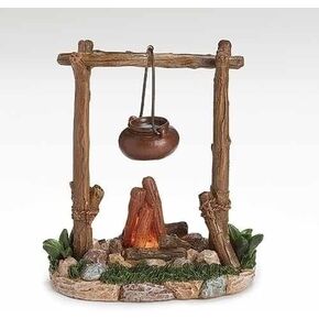 Fontanini by Roman Inc., Lighted Campfire, 7.5" Collection, Nativity Figure and Accessories, Hand Sculpted and Painted (7x6x4)