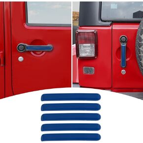 for Jeep JK Tailgate Door Handle Insert Trim Cover for Jeep Wrangler JK JKU 2007-2017 4DR Chrome Exterior Accessories 5pcs in Kuwait