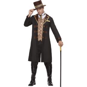 Spirit Halloween Adult Dapper Steampunk Costume | Steampunk Cosplay | Time Period Costume | Victorian Era Cosplay
