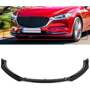 SCITOO 3PCS Black PP Front Bumper Body Kit Spoiler Chin Spoiler Front Bumper Lip Fit for 2014-2018 for Mazda M6