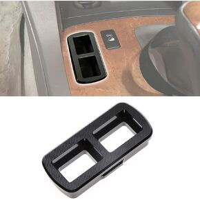 Console Dual Switch Plate for Lexus GX470/LX470, CNC Machined Console Switch Plate, Removing Suspension Height Control Switch & Adding Light Switch (Black)