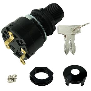 Golf Cart Starter Key Switch for DS 1996-Up with 2 Keys 2 Terminals 36/48 Volts Replace 101826201, 1018262-01