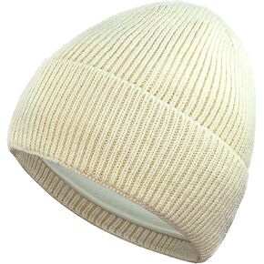 Winter Hat for Men Women, Womens Wool Knit Beanie Hat Fleece Lined for Cold Weather Knitted Skull Cap, Warm Gift U-SY-M8 in Kuwait