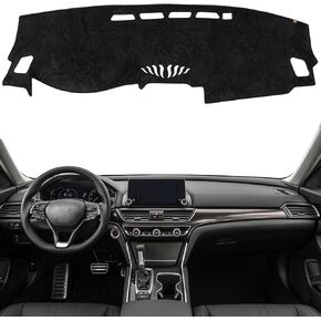 KEYOOG Dashboard Cover Dash Mat Fit for Ho-nda Accord 2022-2018 (Without HUD Models),Car Dash Board Mat Anti-Glare Carpet,Non-Slip Pad Sunshield Protector (Flannel)