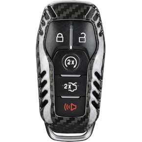 Key Fob Cover Compatible with Ford F150 Fusion Mustang,Real Carbon Fiber Key Fob Case Holder Protector Fits for Lincoln MKZ MKC MKX 2017 3 4 5 Button Keyless Remote Smart Key Accessories