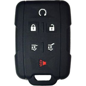 Key Fob Cover Yukon Suburban: 6 Buttons Key Case Cover Fit for GMC Yukon XL Denali Chevy Tahoe Suburban 2015 2016 2017 2018 2019 2020 13577766 13577767 84540864 Black Remote Case Protector