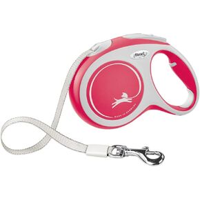 FLEXI New Comfort Retractable Dog Leash (Tape), Ergonomic, Durable and Tangle Free Pet Walking Leash for Dogs Up to 33 lbs, 16 ft, Small, Blue