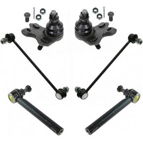 TRQ Front Steering & Suspension Kit Ball Joint Sway Bar Stabilizer Link Tie Rod Compatible with 2009-2013 Toyota Corolla