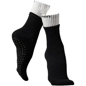 Yoga Socks For Women,Mid-Calf Socks,Non Slip Skid Socks,Ideal for Pilates,Pure Barre, Ballet,Dance1 Pair