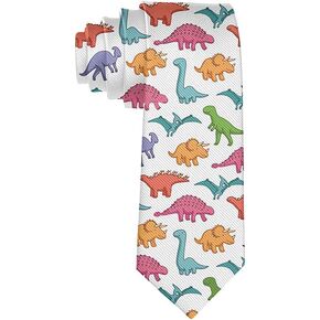 Men's Fashion tie Cute Dinosaurs Necktie One Size Neck Tie