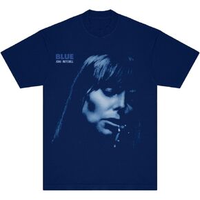 WEA Unisex-Adult Joni Mitchell Blue Album Logo T-Shirt