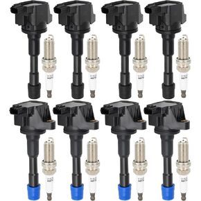 ECCPP UF627 8 ignition coils with 8 iridium Spark Plugs for Honda 2010 2011 Insight L4 1.3L and 2012 Insight 1.5L IC731 C1740 UF-628