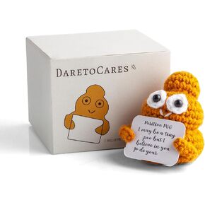 Positive Funny Gag Gifts - Valentine's Day Gifts for Women and Men - Handmade Crochet Inspirational Knitted Gifts - Valentine's Gifts for Her - Valentine's Day Gifts for Him Boyfriend Husband