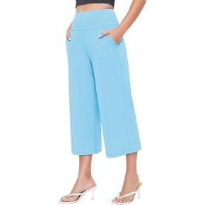 BUBBLELIME Women's Bootleg Yoga Capris Pants High Waist Workout Lounge Flare Crop Pants with Pockets