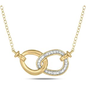 Cali Trove -Minimalist Interlocking open circle Necklace Pendant in SterlingSilver.Love Karma Circle Pendant makes a meaningful for Women's this ValentineDay