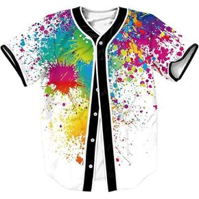 Men and Women Bel Air Jersey Baseball Jersey 90'S Theme Party Hip Hop Short Sleeve Graffiti Shirt for Clubs and Bars in Saudi Arabia