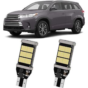 2Pcs Highlander Reverse Lights Fits for 2011-2023 Toyota Highlander, Cool White 6500K Super Bright Reverse Light Bulb LED, 2835 45-SMD Chipsets Error Free, Upgraded Backup Lights Replacement