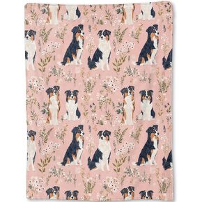 Boston Terriers Blanket - Cute Black and Tan Dog Beige Fleece Throw,Gifts for Kids Adult, Soft & Warm,Lightweight, for Modern Decor, Pet Lovers, and Room Home Accents 50x60in