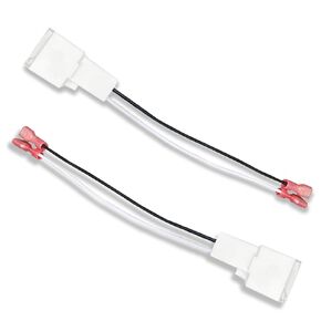2 PCS Car Front Door Speaker Adapter Wire Harness Replacements, Push-Type Design, Waterproof Durable Vehicle Rear Door Speaker Adapter Plug, Compatible with Mitsubishi Subaru (White)