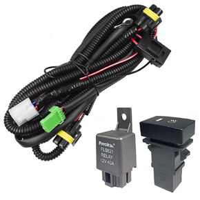 H11 880 881 H9 H8 Fog Light Lamp Wiring Harness Socket Wire Connector with 40A Relay & ON/Off Switch Kits Fit for Honda LED Work Lamp Driving Lights Etc