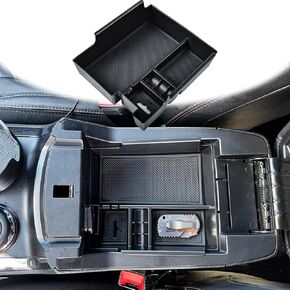 TACOBRO Center Console Organizer Tray Compatible with Ford Explorer 2012 2013 2014 2015 2016 2017 2018 2019 Accessories Armrest Glove Box Secondary Storage Divider Insert ABS Materials