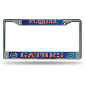 Rico Industries NCAA Florida Gators 12" x 6" Silver Chrome Frame With Decal Inserts