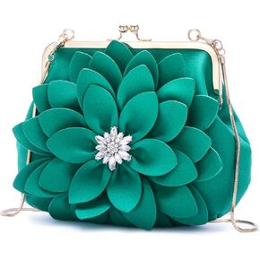 SUNROLAN Women Leather Formal Purses Handbags Chains Shoulder Bag Satchel Purse Floral Wedding Wallets