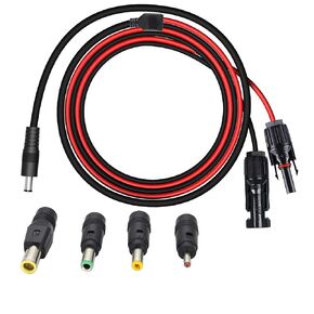 Solar Panel Plug to DC 5.5mm x 2.1mm Male Adapter Cable MC-4 to DC Cable with DC 3.5x1.35mm,DC 5.5mmx2.5mm 6.3x3mm and DC8mmConverter for Solar Panel and Generator Connector 1.5m/5ft 16AWG