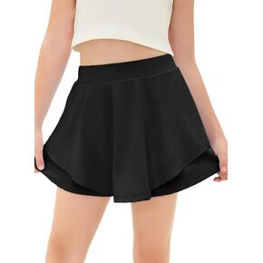 Girls Skirts with Shorts Athletic Tennis Skorts UPF50+ Butterfly Flowy Shorts with Pocket