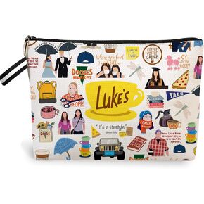 TV Show Gift Makeup Bag, Gilmore Inspired Cosmetic Bag Luke's Fans Gift Makeup Zipper Pouch Bag, Luke's Fan Gift for Women Female Best Friends Women 6M266