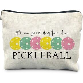 هدايا Pickleball للنساء، حقيبة مكياج Pickleball الملونة للنساء، إنه يوم جيد للعب حقيبة مستحضرات التجميل Pickleball حقيبة أدوات الزينة، هدايا لمحبي Pickleball، أشياء Pickleball in Kuwait