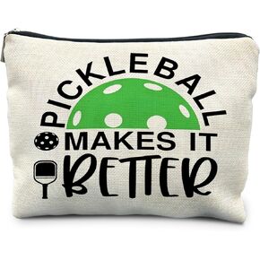 Pickleball Gifts for Women, Colorful Pickleball Makeup Bag for Women, It's a Good Day to Play Pickleball Cosmetic Bag Toiletry Bag, Gifts for Pickleball Lovers, Pickleball Stuff
