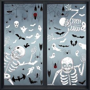 Halloween Decorations - 9 Sheets 91 Pcs Hocus Pocus Window Clings for Glass Windows Witch Sisters Window Decals Stickers for Halloween Party Décor Home Room Indoor