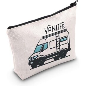 POFULL Van life Cosmetic Bag Traveller gift Nature Lover Camper Lovers Gift Van Enthusiast Gift (Van life bag)
