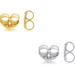 Butterfly Push Backs Set for Stud Earrings for Women in 14k Yellow and White Gold | Best Style by MAX + STONE