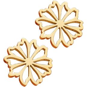 Small Stainless Steel Bohemian Five-petaled Flower Daisy Stud Earrings Plant Ear Studs Pendientes Gift