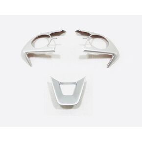 ERIDANUS Auto Accessories Fit for RAV4 2024 2023 2022 2021 2020 2019 Corolla 2024 2023 2022 2021 2020 2019 Buttons Sequins Cover Trim (Matte Silver) ABS 3 PCS
