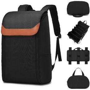 60L Expandable Business Travel Backpack for Men, TSA-Friendly Carry-On Laptop Bag (Fits 16" Laptop) with 4 Detachable Organizer Pouches