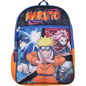 Bioworld Naruto Shippuden Group Fight Pose Sasuke Sakura Uzumaki School Travel Backpack
